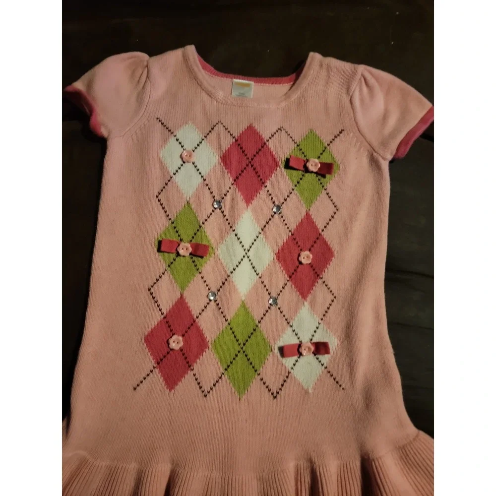 Gymboree smart and sweet chevron‎ sweater dress size 5